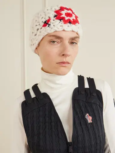 Moncler Grenoble Embroidered Wool-blend Headband | Thumbnail 2 Moncler Grenoble Embroidered Wool-blend Headband | Thumbnail 2