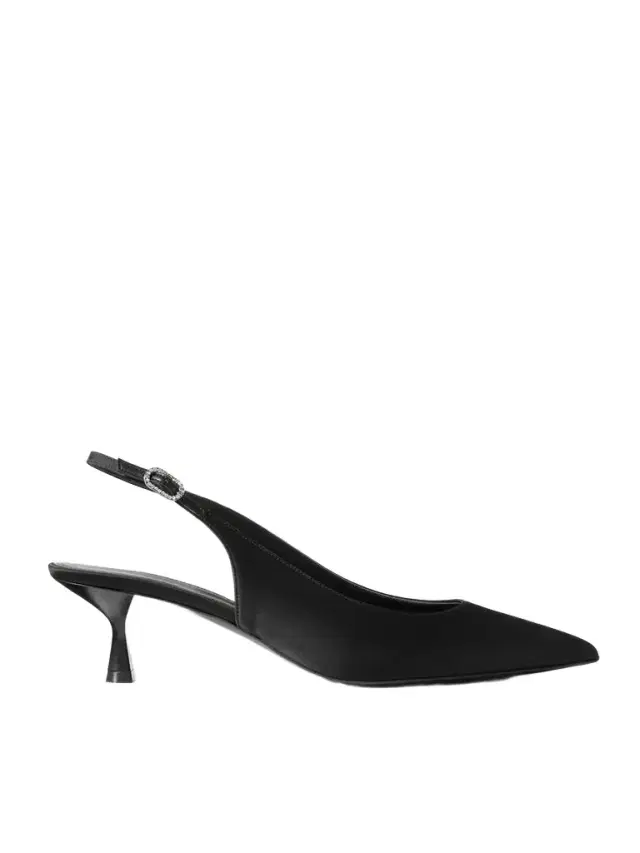 Satin Slingback Pumps