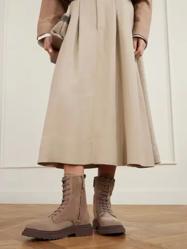 Brunello Cucinelli Suede Lace-up Boots | Thumbnail 2 Brunello Cucinelli Suede Lace-up Boots | Thumbnail 2