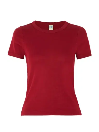 FLORE FLORE Car Ribbed Organic Cotton-jersey T-shirt | Thumbnail 1 FLORE FLORE Car Ribbed Organic Cotton-jersey T-shirt | Thumbnail 1