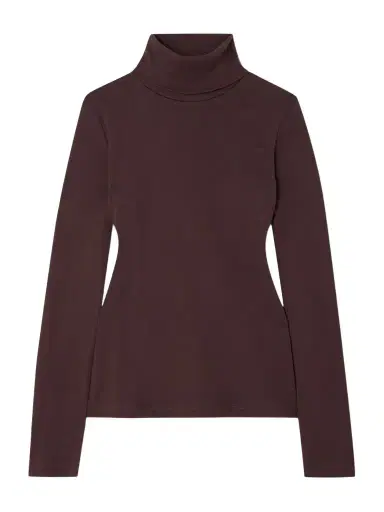 FLORE FLORE Dinah Ribbed Organic Cotton-jersey Turtleneck Top | Thumbnail 1 FLORE FLORE Dinah Ribbed Organic Cotton-jersey Turtleneck Top | Thumbnail 1