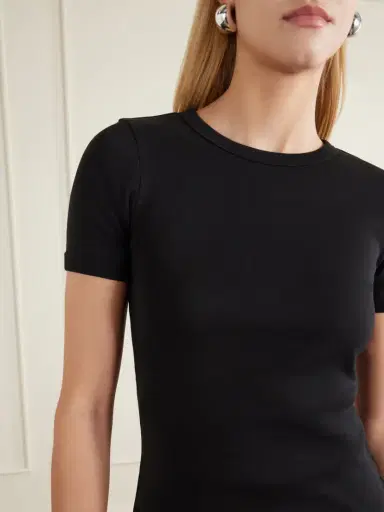 FLORE FLORE Car Ribbed Organic Cotton-jersey T-shirt | Thumbnail 5 FLORE FLORE Car Ribbed Organic Cotton-jersey T-shirt | Thumbnail 5