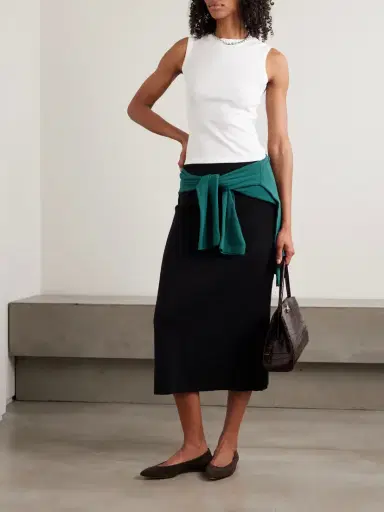 FLORE FLORE Esmé Ribbed Organic Cotton-jersey Tank | Thumbnail 2