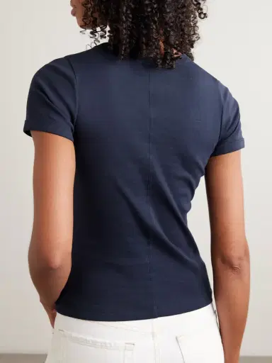 FLORE FLORE Car Ribbed Organic Cotton-jersey T-shirt | Thumbnail 4