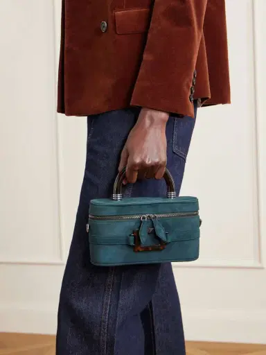Roger Vivier Belle Vivier Vanity Mini Buckled Suede Clutch | Thumbnail 3