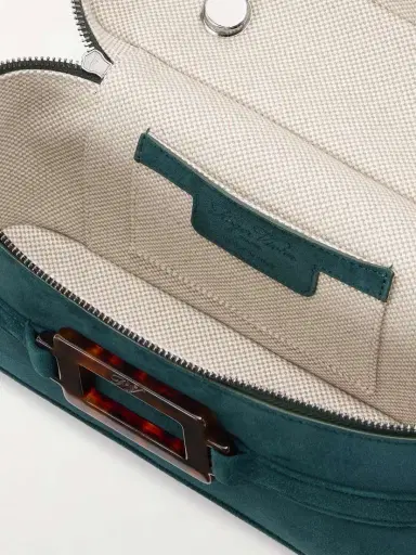 Roger Vivier Belle Vivier Vanity Mini Buckled Suede Clutch | Thumbnail 6