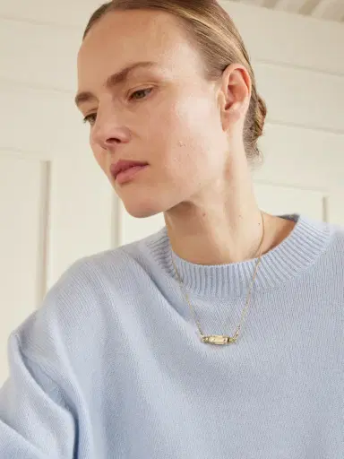 Marie Lichtenberg Star Baby Locket 18-karat Yellow And White Gold Necklace | Thumbnail 2 Marie Lichtenberg Star Baby Locket 18-karat Yellow And White Gold Necklace | Thumbnail 2