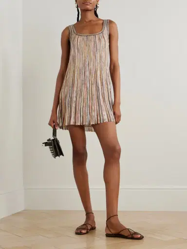 Missoni Striped Sequined Metallic Ribbed-knit Mini Dress | Thumbnail 2