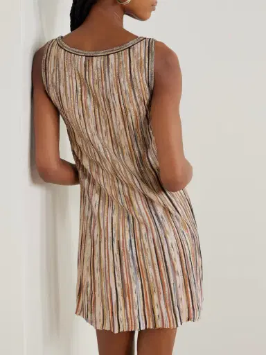 Missoni Striped Sequined Metallic Ribbed-knit Mini Dress | Thumbnail 3