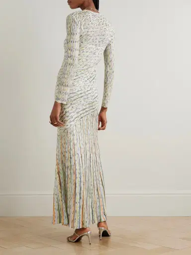 Missoni Draped Striped Sequined Ribbed-knit Maxi Dress | Thumbnail 3 Missoni Draped Striped Sequined Ribbed-knit Maxi Dress | Thumbnail 3