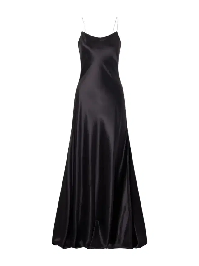 Draped Silk-satin Gown