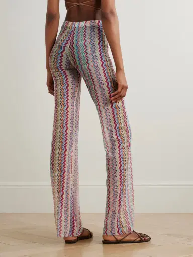 Missoni Striped Stretch-mesh Wide-leg Pants | Thumbnail 3 Missoni Striped Stretch-mesh Wide-leg Pants | Thumbnail 3