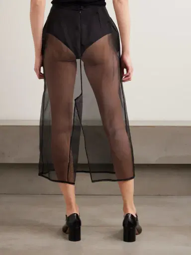 Simone Rocha Bow-detailed Silk-organza Midi Skirt | Thumbnail 3