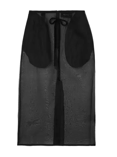 Simone Rocha Bow-detailed Silk-organza Midi Skirt | Thumbnail 1