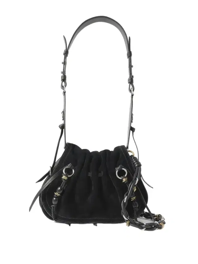 Bolton Tasseled Leather-trimmed Suede Shoulder Bag