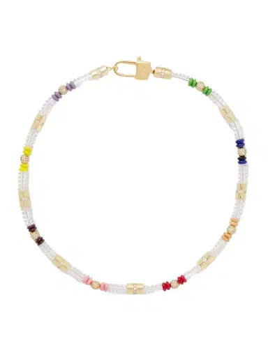 Martha Calvo Translucence Gold-plated, Enamel And Crystal Necklace | Thumbnail 1
