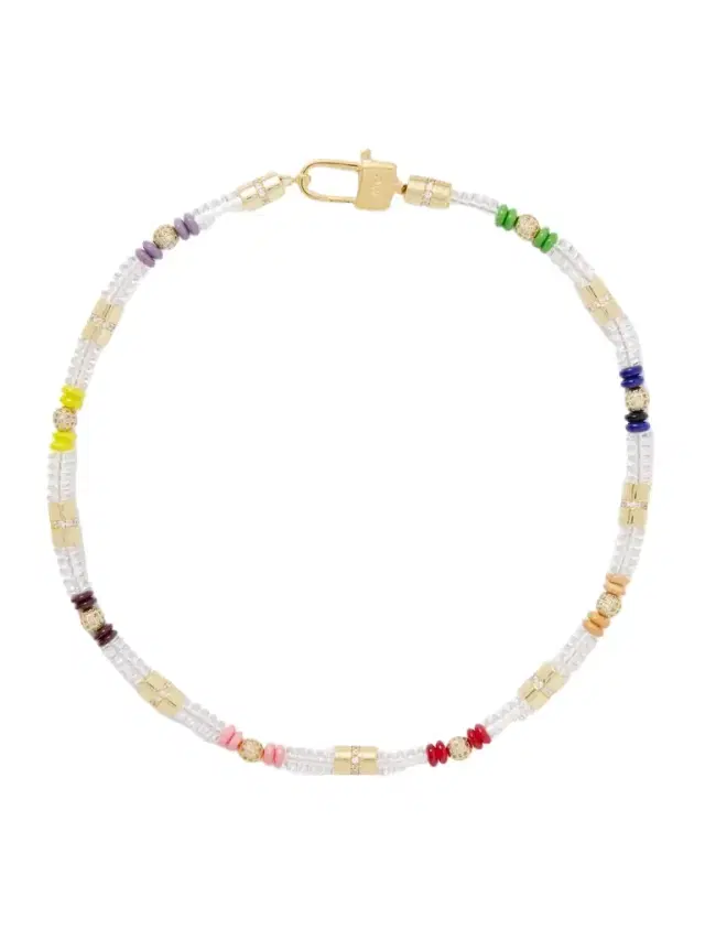 Translucence Gold-plated, Enamel And Crystal Necklace