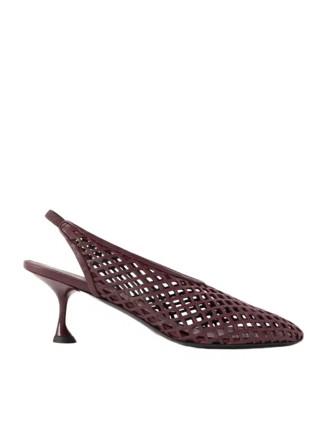 Tee 60 Cutout Leather Slingback Pumps