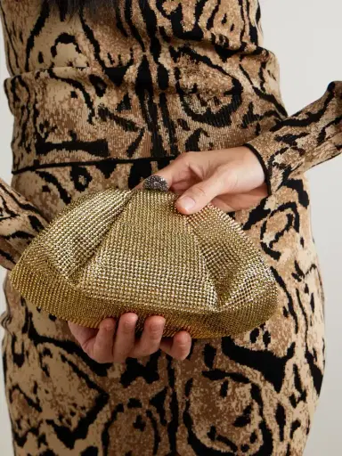 Judith Leiber Couture Gemma Crystal-embellished Satin Clutch | Thumbnail 5