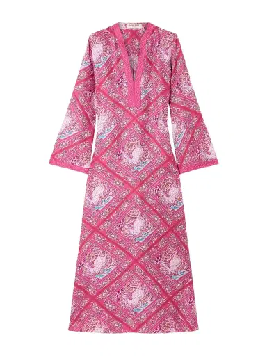 Emporio Sirenuse Jenna Printed Silk Kaftan | Thumbnail 1 Emporio Sirenuse Jenna Printed Silk Kaftan | Thumbnail 1