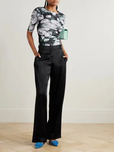 Stella McCartney Satin Wide-leg Pants | Thumbnail 2 Stella McCartney Satin Wide-leg Pants | Thumbnail 2