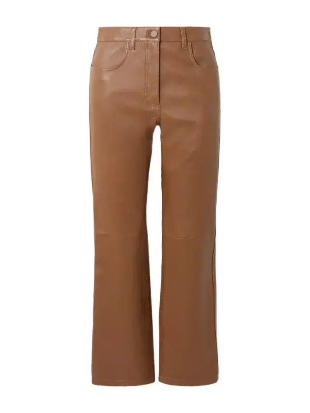 Duke Cropped Leather Flared Pants