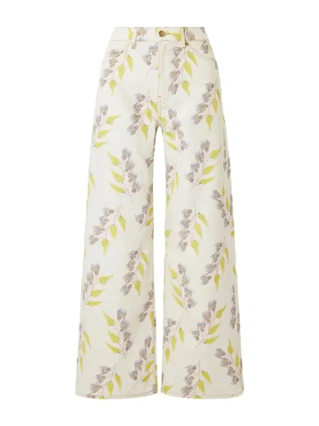 Willow Floral-print Mid-rise Wide-leg Jeans