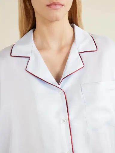 Comme Si Piped Silk-twill Pajama Set | Thumbnail 4