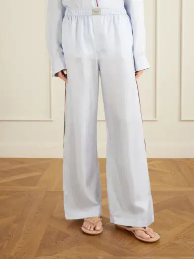 Comme Si Piped Silk-twill Pajama Set | Thumbnail 5
