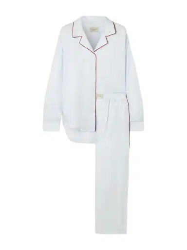 Comme Si Piped Silk-twill Pajama Set | Thumbnail 1