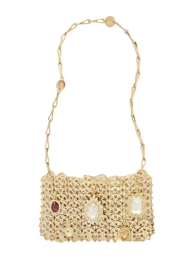 Crystal-embellished Chainmail Shoulder Bag
