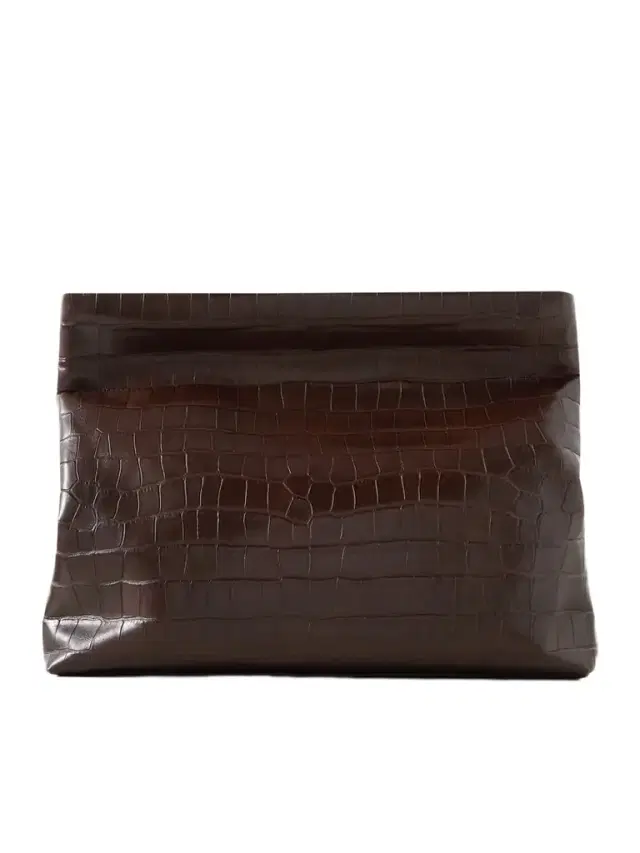 Jerry Croc-effect Leather Clutch