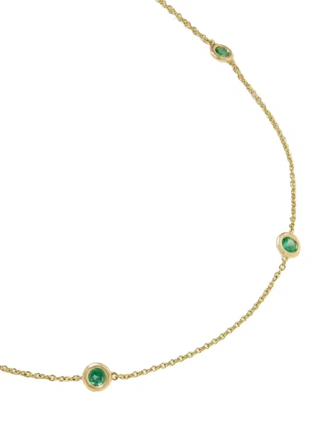 By The Pinch 18-karat Gold Emerald Necklace