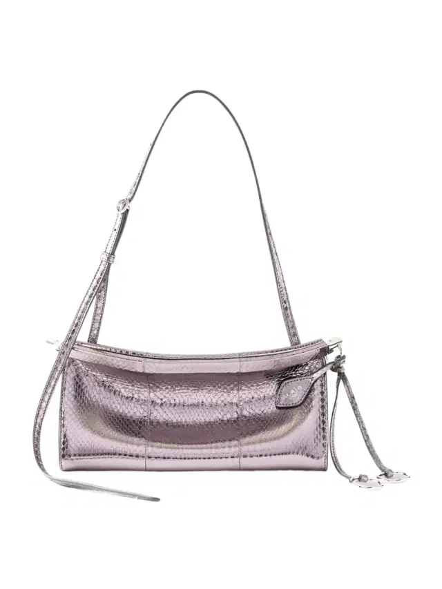 Alaïa Le Click E/w Small Metallic Snakeskin Shoulder Bag
