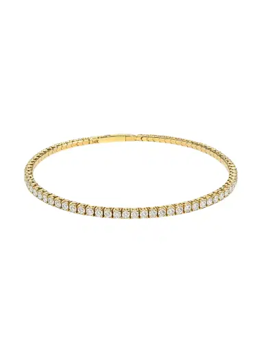 Wish Fine Jewelry 2.06ct Diamond 14K Gold Flexible Tennis Bracelet | Thumbnail 1