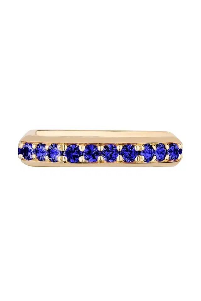 GOSHWARA Blue Sapphire G-Classic Square Band
