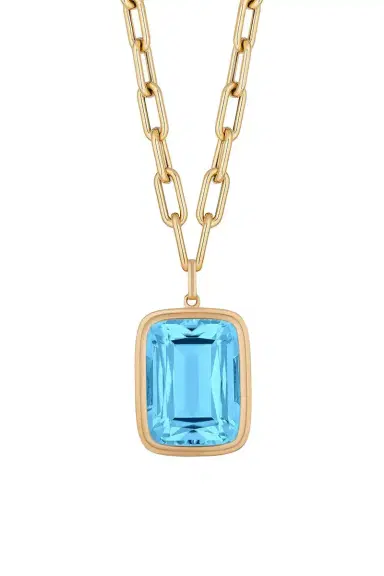 GOSHWARA Blue Topaz Manhattan Pendant Necklace | Thumbnail 5