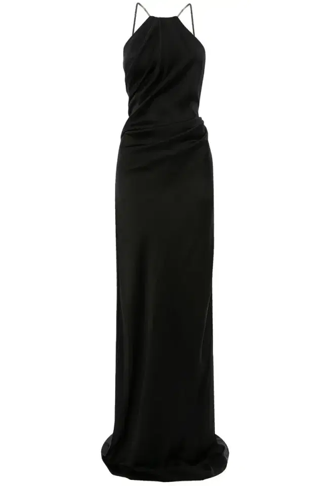 Chain Detail Halter Gown