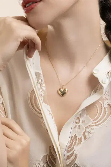 Brent Neale Mini Puff Heart Pendant Necklace | Thumbnail 2