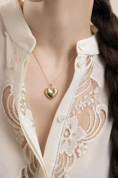 Brent Neale Mini Puff Heart Pendant Necklace | Thumbnail 4