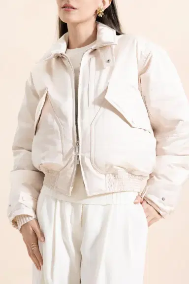 Victoria Beckham Padded Bomber Jacket | Thumbnail 2 Victoria Beckham Padded Bomber Jacket | Thumbnail 2