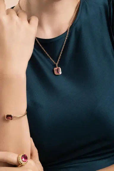 GOSHWARA Pink Tourmaline G-One Pendant Necklace | Thumbnail 4