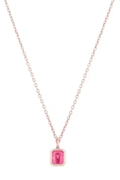 GOSHWARA Pink Tourmaline G-One Pendant Necklace | Thumbnail 1