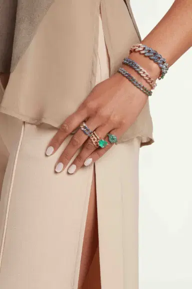 SHAY JEWELRY Rainbow Pave Essential Link Ring | Thumbnail 2