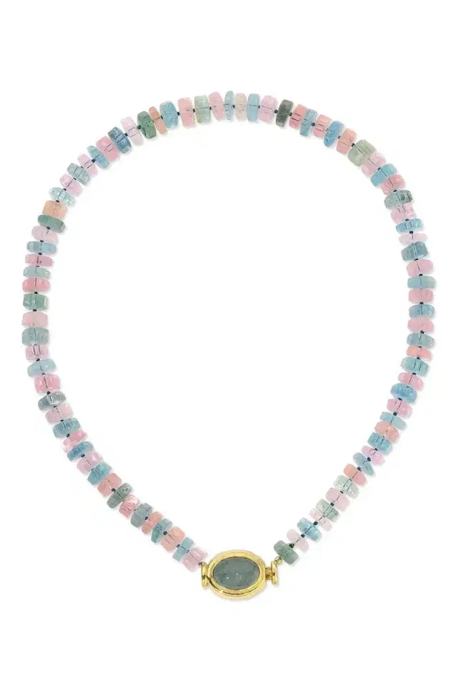 Rondelle Beaded Sunset Necklace