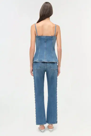 Simkhai Amelia Studded Denim High Rise | Thumbnail 5 Simkhai Amelia Studded Denim High Rise | Thumbnail 5