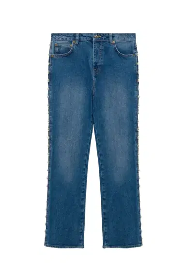 Simkhai Amelia Studded Denim High Rise | Thumbnail 1 Simkhai Amelia Studded Denim High Rise | Thumbnail 1