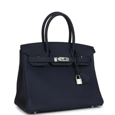 HERMÈS Hermes Birkin 30 Bleu Nuit Togo Palladium Hardware | Thumbnail 2 HERMÈS Hermes Birkin 30 Bleu Nuit Togo Palladium Hardware | Thumbnail 2