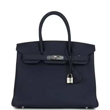 HERMÈS Hermes Birkin 30 Bleu Nuit Togo Palladium Hardware | Thumbnail 1 HERMÈS Hermes Birkin 30 Bleu Nuit Togo Palladium Hardware | Thumbnail 1