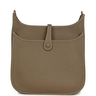 HERMÈS Hermes Evelyne III PM Etoupe Clemence Gold Hardware | Thumbnail 5
